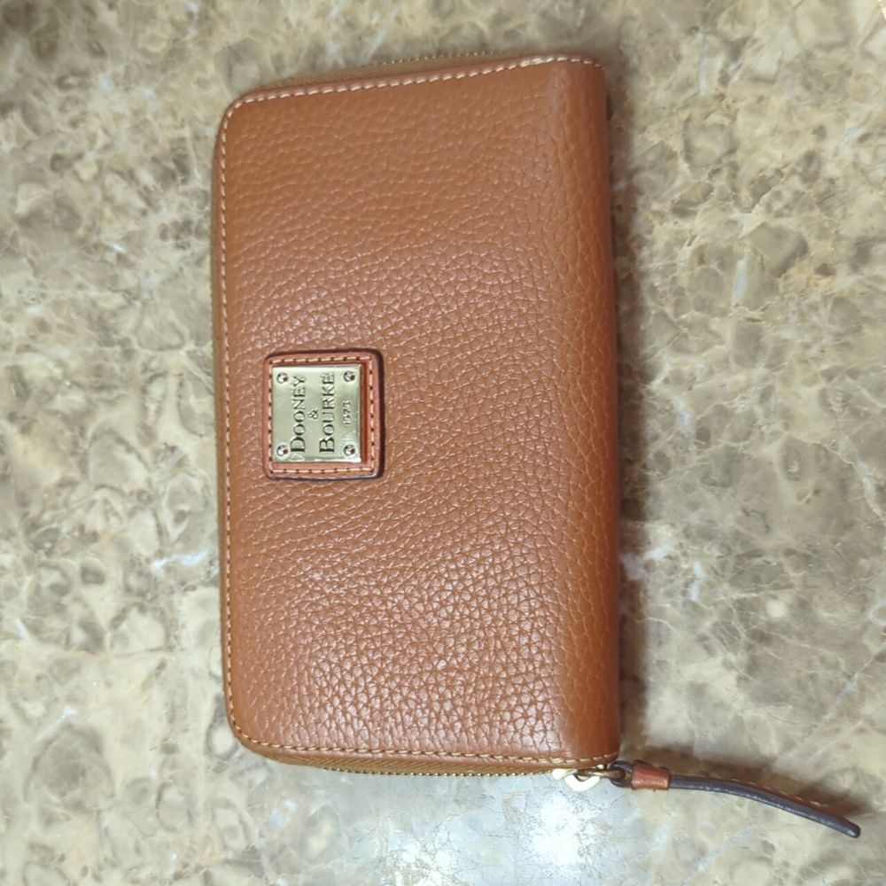 Dooney & Bourke Brown Zip Wallet